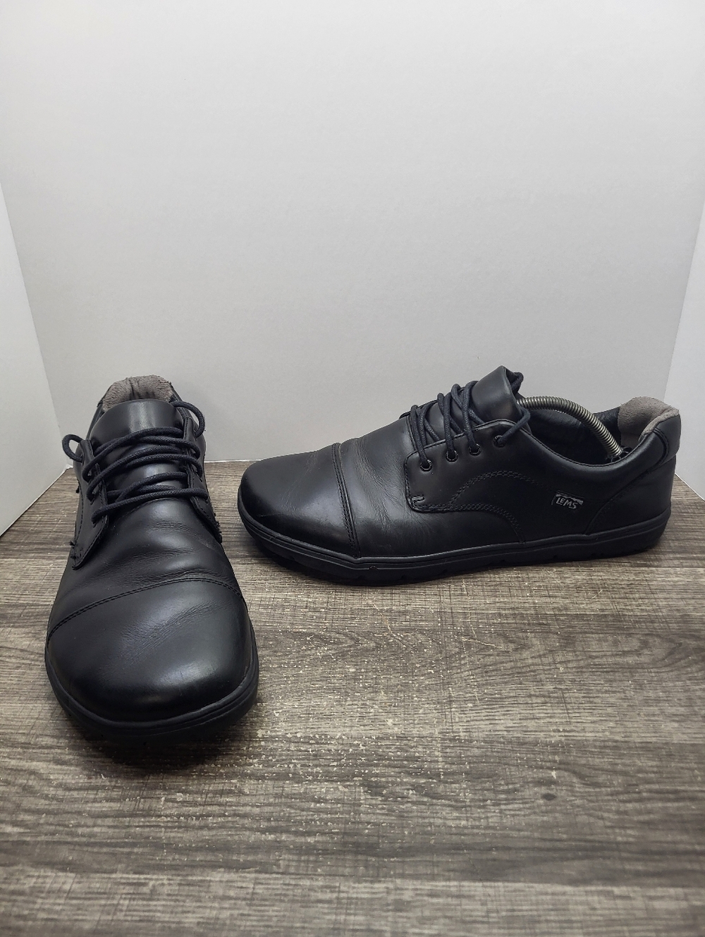 Lems Nine2Five Minimalist Zero Drop Dress Shoe Black Leather EU 46 US Men's 12